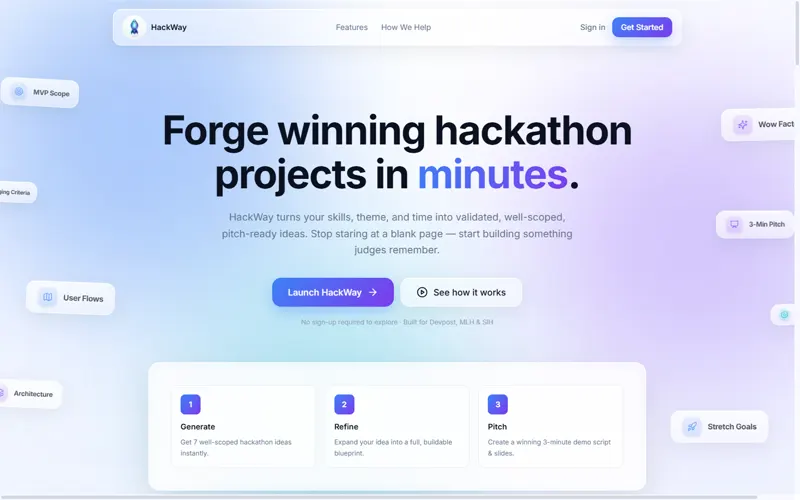 HackWay AI product website