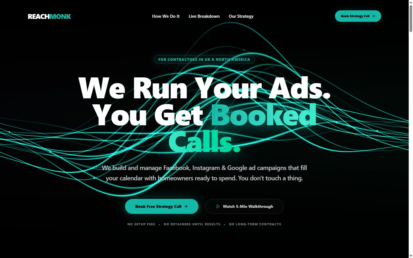 ReachMonk landing page